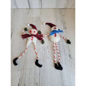 Unique long bending snowman ornament Xmas set